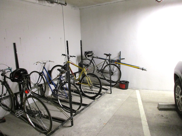 bicycles in the garage